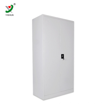 modern foldable metal two swing door storage filing shelf cupboard